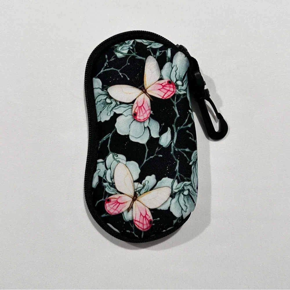 Soft Glasses Case with Butterfly Print